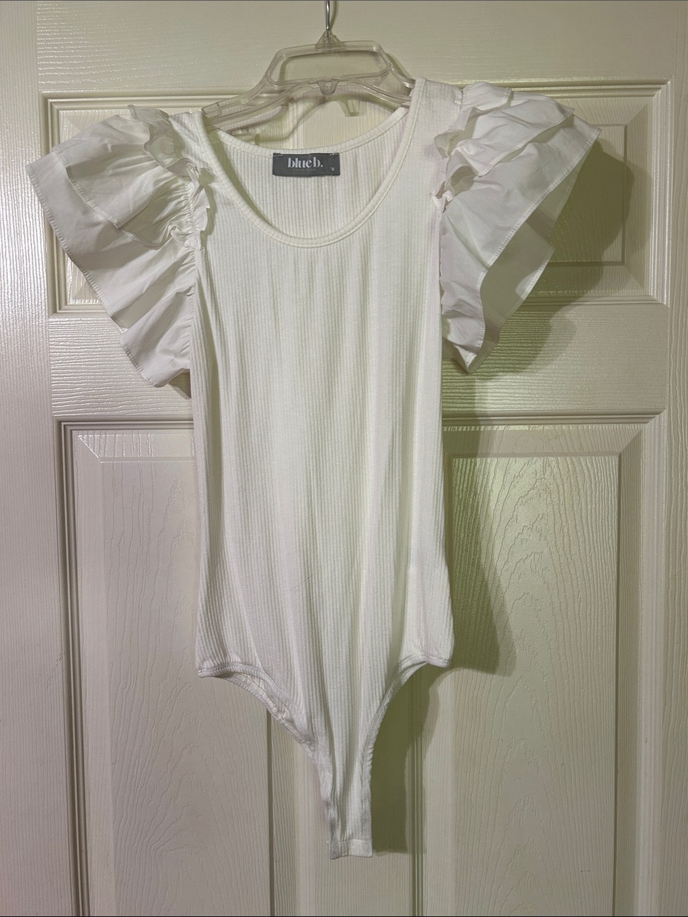 blue b. Ruffle Sleeve Bodysuit - Picture 2 of 8